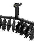 Heavy Duty 32 Inch Disc Plow Harrow For ATV Tiller With 8 Durable Discs, adjustable height, tow behind attachment, front view
