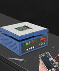 Pro Grade 700W Soldering Station With Fast Preheating And Led Microcomputer Control in use with PCB and smartphone