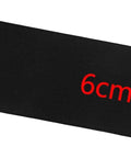 Close-up of black PVC rim strip with 6cm measurement for Fat Tire Bike Rim Strips For 20x4.0 Inch Rims Rim Tape PVC Inner Tube Protector.