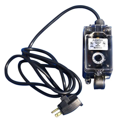Adjustable 120V Pond Deicer With Thermostat 0 To 80 Degrees Dock Bubbler and Marina Deicer Pond Aerator, black power cord