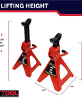 Reliable 2 Ton Automotive Jack Stands with Impressive 4,000 Lbs Capacity for Garages and DIY Projects, Heavy Duty Steel
