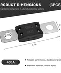 Built Tough 400 Amp Mega Fuses High Current Bolt On Automotive Electrical Safety Protection Copper alloy Stud Mount Kit 2.7 inch fuse