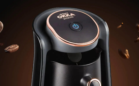 Automatic Turkish Greek Coffee Maker For Home Use 120V US Plug 4 Cup Capacity Black Gold Finish ETL Certified Fast Brew