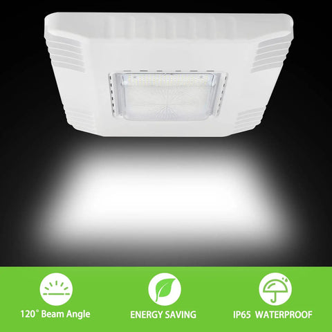 LED Canopy Light For Gas Stations 150W 21000 Lumens Surface Mount Ceiling Fixture 5700K Daylight White IP65 Waterproof