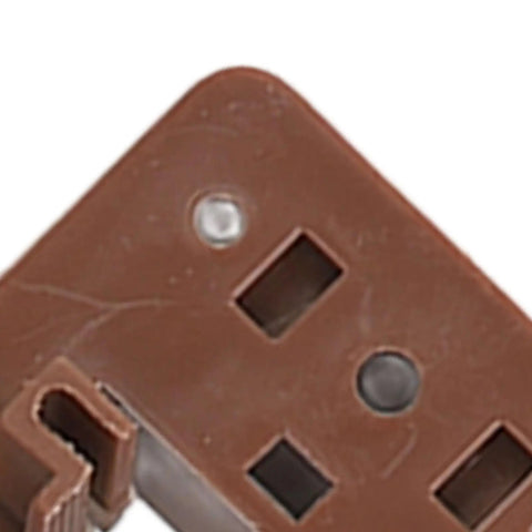 Close-up of a brown plastic drawer slide from Built Tough 10 Set Plastic Drawer Slide Repair Kit Includes Cross Head Screws.