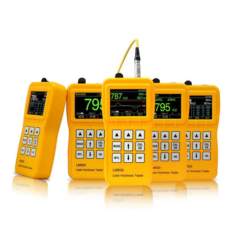 LM500 Portable Leeb Hardness Tester With D Type Impact High Definition IPS Screen Including D Test Block Mass Storage Multi View Interface Easy To Read Bold Font Readouts No Fuss Load Interface For On The Go Testing