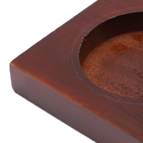 Close-up of wooden box corner for vintage compass with wooden box for camping hiking fishing and mountaineering aluminum alloy construction.