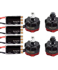 2300KV CW CCW Brushless FPV Motor For Racing Drones With 20A 30A ESC Compatibility, red and black motors and ESCs