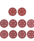 Heavy Duty 9 Inch Sandpaper With 6 Holes Premium Hook and Loop Discs For Electric Polisher Dust Extraction For Wood Metal And Furniture Refinishing, showcasing multiple sanding discs.