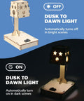 Six In One STEM Toys Kit For Kids Aged Eight To Twelve showing wooden dusk to dawn light model kit with star cutouts.