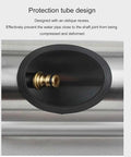 Close-up of protection tube design for Heavy Duty Retractable Garden Hose Reel Top Shelf Stainless Steel Build, showcasing brass fitting.