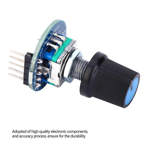 Three Pack Rotating Encoder Module With Potentiometer 5V Rotation Sensor For Mechanical Projects Unlimited Rotation Easy Reset And Accurate Counting For DIY Electronics Projects, black knob
