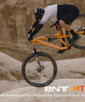 Cyclist riding on trail using 29er Carbon MTB Wheelset 36mm Wide Hand Built Wheel For Trail And Enduro Rides Tubeless Design
