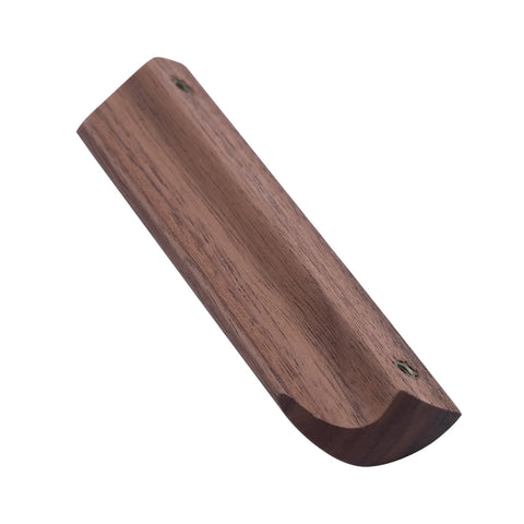 Wooden Drawer Handles 4 Pack For Cabinet Cupboard Dresser And Wardrobe Drawers With 3.77 Inch Hole Distance, Black Walnut Finish