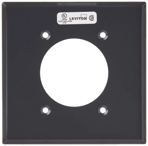 Two-Gang Flush Mount 2.15 Inch Device Receptacle Wall Plate Aluminum Steel UL Listed NEMA ANSI Certified Front View