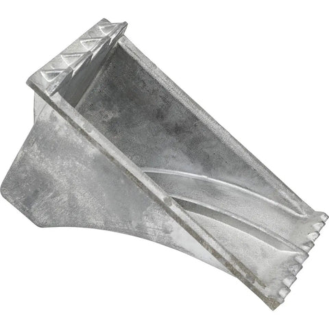 Beefy Aluminum Wheel Chock With Rugged Teeth For Extra Grip And Stability Steep Slope Design 55000 Lb Capacity Heavy Duty Parking Tool For Trucks And Rigs 6.25 X 12.25 X 7 Inch Silver