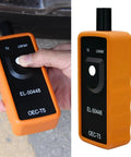 Professional TPMS Relearn Tool For Tire Pressure Monitor Activation And Universal Sensor Reset, orange handheld device.