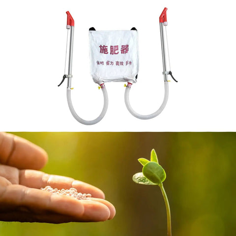 Backpack Granular Fertilizer Spreader With Woven Bag For Vegetables And Corn, No Fuss, Multipurpose Labor Saving Garden Tool