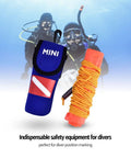6ft Surface Marker Buoy With High Visibility Closed Bottom Signal Tube 18ft Diving Spool Reel Storage Bag And PVC Safety Sausage