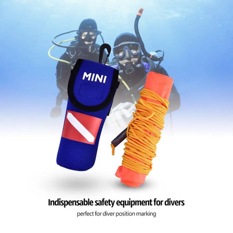6ft Surface Marker Buoy With High Visibility Closed Bottom Signal Tube 18ft Diving Spool Reel Storage Bag And PVC Safety Sausage