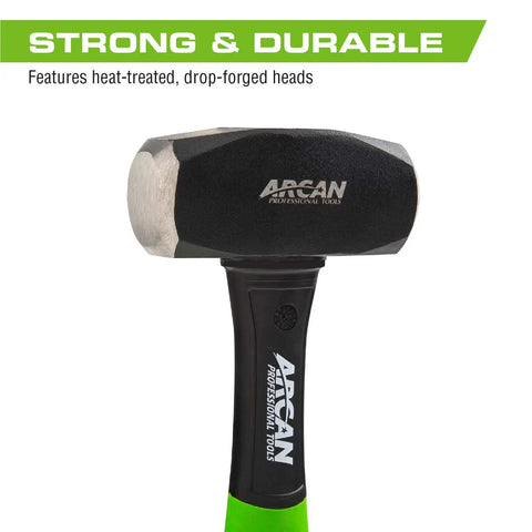 3 Lb Drilling Hammer With 10 Inch Fiberglass Handle And Drop Forged Heads Rubber Grips For Comfort Non Slip Grip