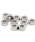 Super Cool Set Of 10 Tiny 2x6x3mm Mini Ball Bearings Made From Super Durable Chrome Steel, shown stacked.