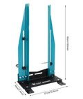 Adjustable Width Wheel Truing Stand for Bikes with 360 Degree Swivel, metal frame, fits 27.5-29 inch wheels and 140-180mm discs