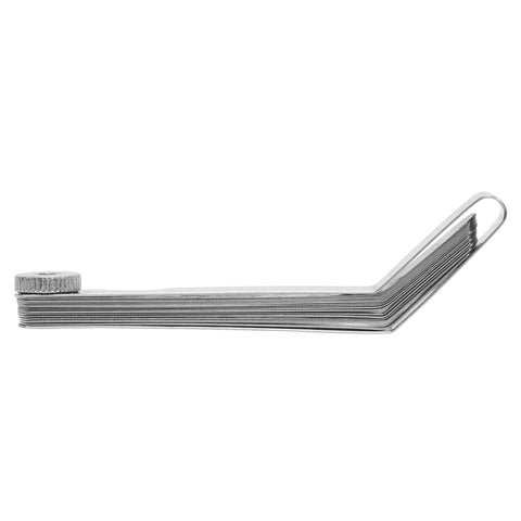 Offset Feeler Gauge Set With 16 Blades For Auto And Machinist Precision, Measures 0.005 To 0.020 Inches (0.127-0.508 mm), Hardened Steel Blades, Gearheads Approved For DIY Projects And Shop Use