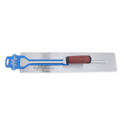 High Carbon Steel Finishing Trowel 4 By 20 Inch Pro Grade Workhorse For Concrete Masonry Drywall With DuraSoft Handle And Lightweight Xtralite