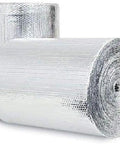 Double Bubble Reflective Foil Insulation Roll 48X1250ft 5000sqft R8 To R24 Rating Fire Resistant Radiant Barrier Vapor Shield