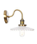 Nordic Ceramic Gold Wall Sconce With On Off Switch Reading Light Fixture For Living Room And Bedroom Modern Ceramic Shade Easy Wall Mount Vintage Metal Construction Cozy Vibes And Stylish Accent
