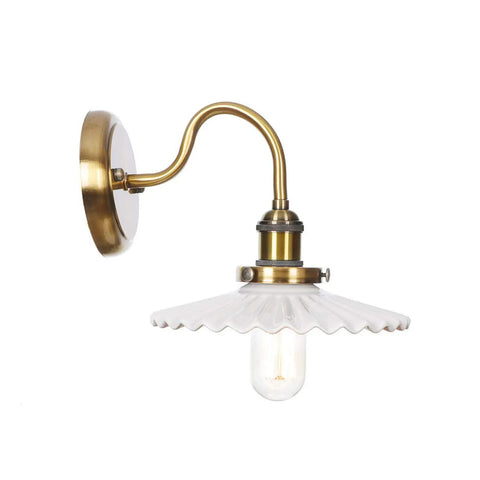 Nordic Ceramic Gold Wall Sconce With On Off Switch Reading Light Fixture For Living Room And Bedroom Modern Ceramic Shade Easy Wall Mount Vintage Metal Construction Cozy Vibes And Stylish Accent