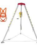 Beefy Aluminum Rescue Tripod For Confined Space Operations With Two Six Zero Lbs Winch And Harness, 30 M cable.