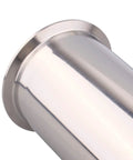 Stainless steel sanitary spool tube with 4-in tri-clamp flange, 8 in long, seamless round tubing