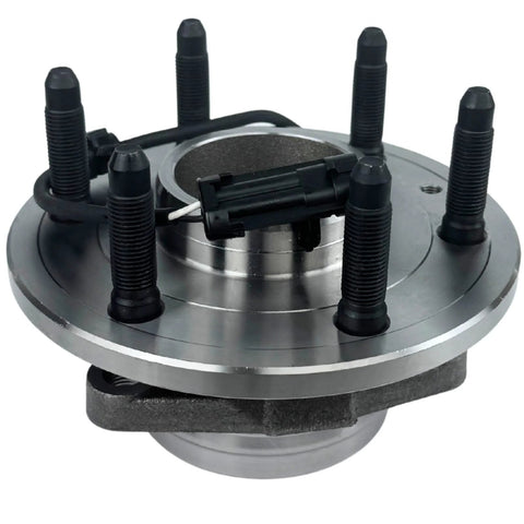 Front view of Front Wheel Bearing Hub Assembly For GM Trucks And SUVs With ABS 6 Lug Fit Heavy Duty Workhorse 2002 to 2006