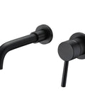 Wall Mount Bathroom Faucet Matte Black With RoughIn Valve Included Solid Brass Valve Body Corrosion And Tarnish Resistant Finish Vessel Sink Ready HighFlow Design Model S1385DI BuiltToLast Easy Install