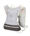 Go To Lightweight Hydration Running Backpack With Breathable Vest, adjustable straps, reflective strips, grey nylon material