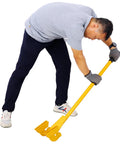 Long Handle Pallet Wrecker Tool With 43 Inch Steel Shaft, Heavy Duty Pallet Disassembly And Deck Board Remover, Ergonomic Rubber Grip, Ideal For Standard Pallets And Boards Up To 3.6 Inches Wide.