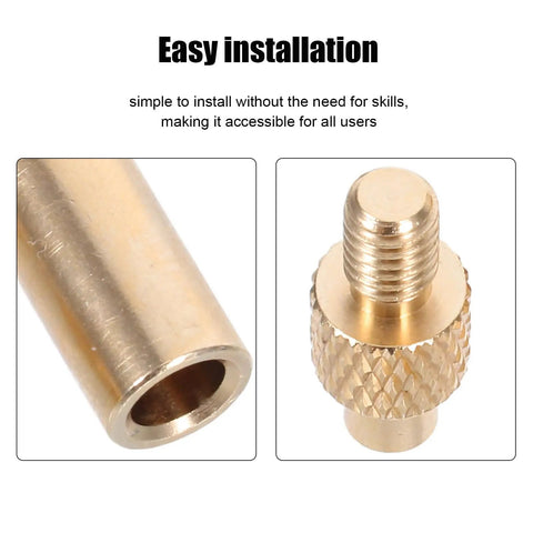 Easy Install M3 Copper Nut Insert Tool Kit For Printers Versatile Home School Gear With Replaceable Supplies For Quick Thread Repairs Any Day; gold insert close-up