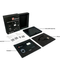 Biometric Fingerprint Crypto Wallet Card with Quick Login for Bitcoin Ethereum and ERC20 Tokens displayed with accessories