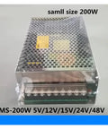 200W 24V Switching Power Supply Mini Size, AC/DC LED Adapter, MS Series, outputs 5V 12V 15V 24V 48V, compact design