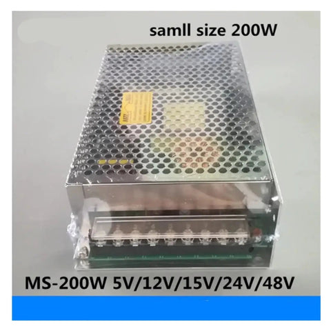200W 24V Switching Power Supply Mini Size, AC/DC LED Adapter, MS Series, outputs 5V 12V 15V 24V 48V, compact design