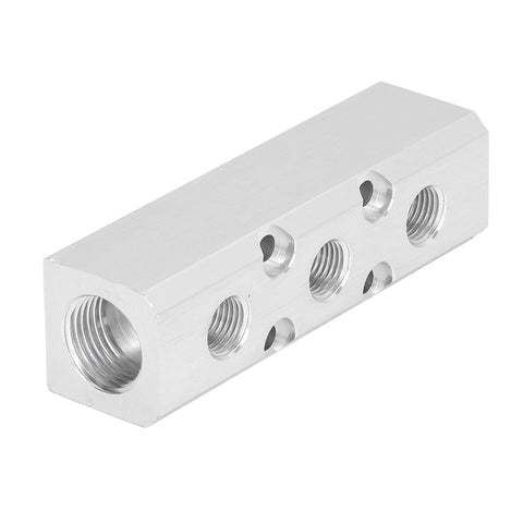 Compressed Air Manifold And Pneumatic Block Coupler Quick Connect Fittings Aluminum Heavy Duty Block SY30 02 3F side view