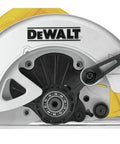 Close-up of the motor assembly of the Super Light 15 Amp Corded 7-1/4 Inch Circular Saw With Sweet 53 Degree Bevel Stops.