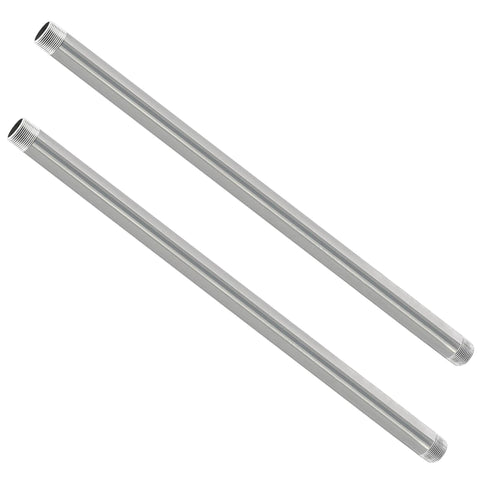 Three Quarter Inch By Forty Eight Inch Stainless Steel Pipe Set Of Two For NPT Heavy Duty And Tough As Nails Three Quarter Inch Threaded Fittings