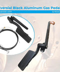 Beefed Up 36 Inch Mechanical Pedal Cable Assembly For LS Swaps Rock Solid Throttle Cable Clean Under Dash Routing Durable Pedal Linkage For Reliable Accelerator Performance And Easy LS Conversion, black aluminum gas pedal and cable kit