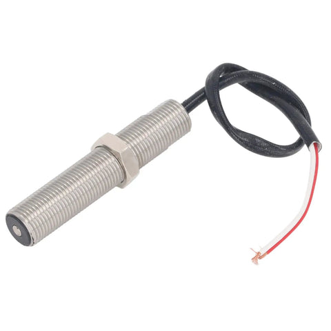 Pickup Speed Sensor 5 By 8 Inch 18 UNF Thread Heavy Duty Magnetic Electric Speed Sensor with brass body and wires visible