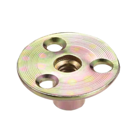 30Pcs M6 M8 M10 Brad Hole Tee Nuts With Beefy Round Base Screw In Carbon Steel Zinc Plated Three Hole Lock Nut on white