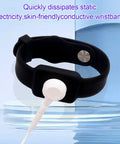 Anti Static Wrist Strap For ESD Grounding 9 Inch Adjustable Button Style Conductive Silicone Wristband with Snap Connector