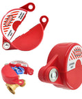 Valve Lockout Device 2 Pack Rotating Plastic Outdoor Water Hose Protector Babyproof 1 To 2.5 Inch Diameter Handles Red Secure